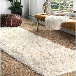 BRAND NEW 2X6 FLOKATI RUNNER | LONG 3" WOOL PILE | GREAT QUALITY | WOOL RUG